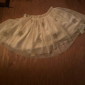 Zara gold tulle skirt with stars, size 12-18 months
